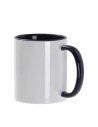 Tasse de couleur intérieure/poignée de 11 oz-bleu