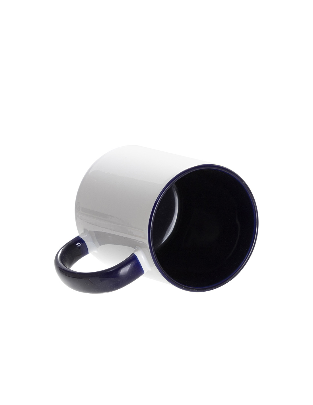 Tasse de couleur intérieure/poignée de 11 oz-bleu