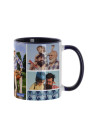 Tasse de couleur intérieure/poignée de 11 oz-bleu