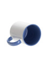 Tasse de couleur intérieure/poignée de 11 oz, bleu clair