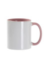 Tasse de couleur intérieure/poignée de 11 oz, rose
