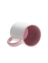 Tasse de couleur intérieure/poignée de 11 oz, rose