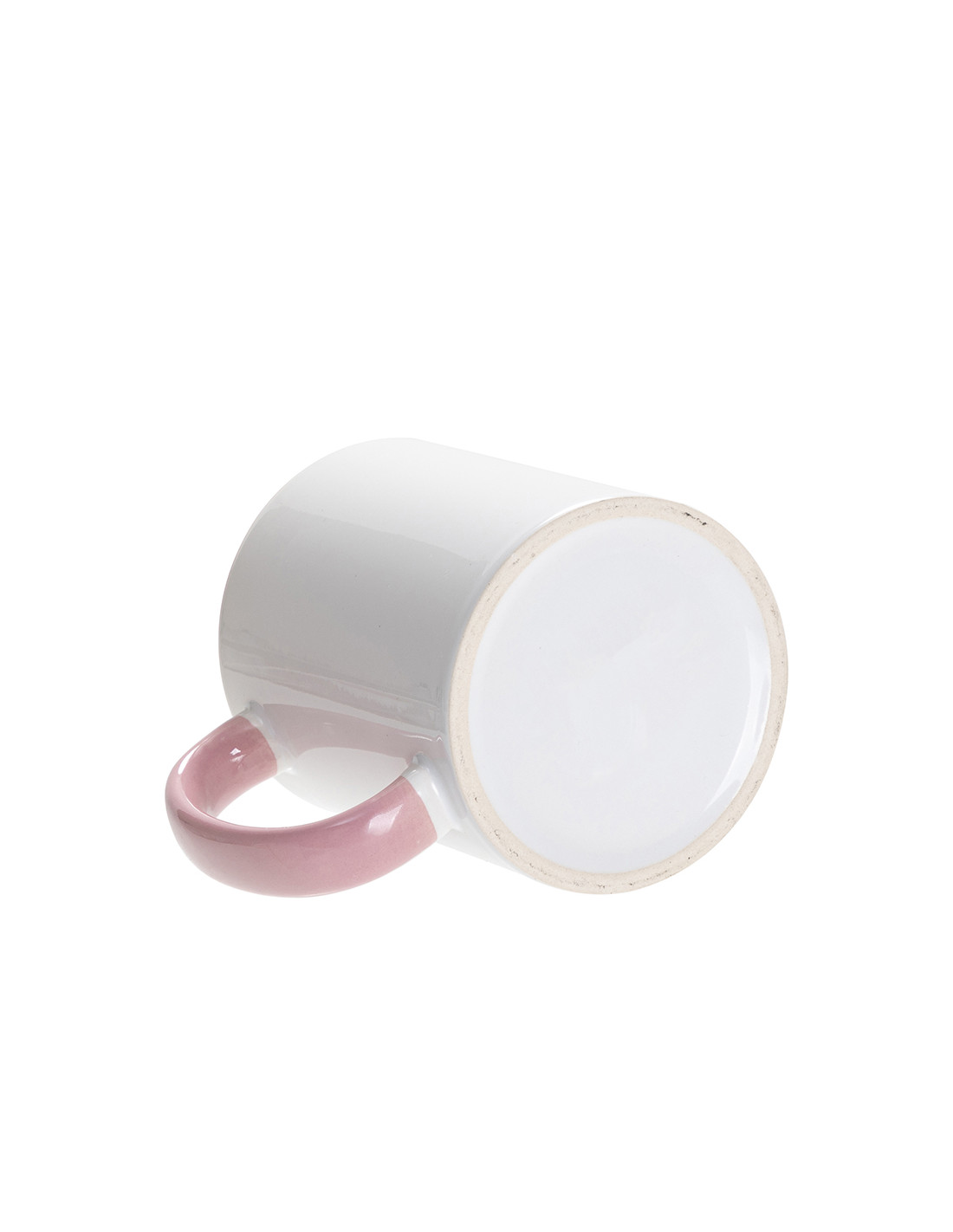 Tasse de couleur intérieure/poignée de 11 oz, rose