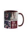 Tasse de couleur intérieure/poignée de 11 oz-marron
