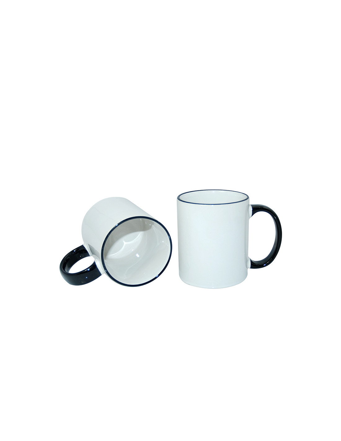 Tasse à poignée à bord de 11 oz - Noir