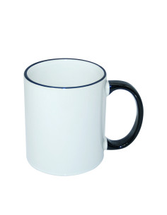 Tasse à poignée à bord de 11 oz - Noir 2