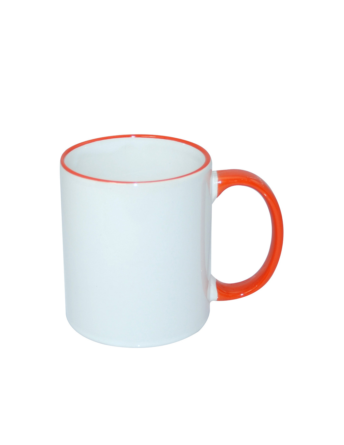 Tasse à poignée à bord de 11 oz - Orange