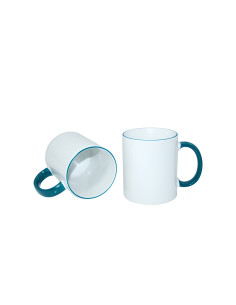 Tasse à poignée à bord de 11 oz - Vert