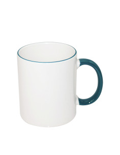 Tasse à poignée à bord de 11 oz - Vert 2