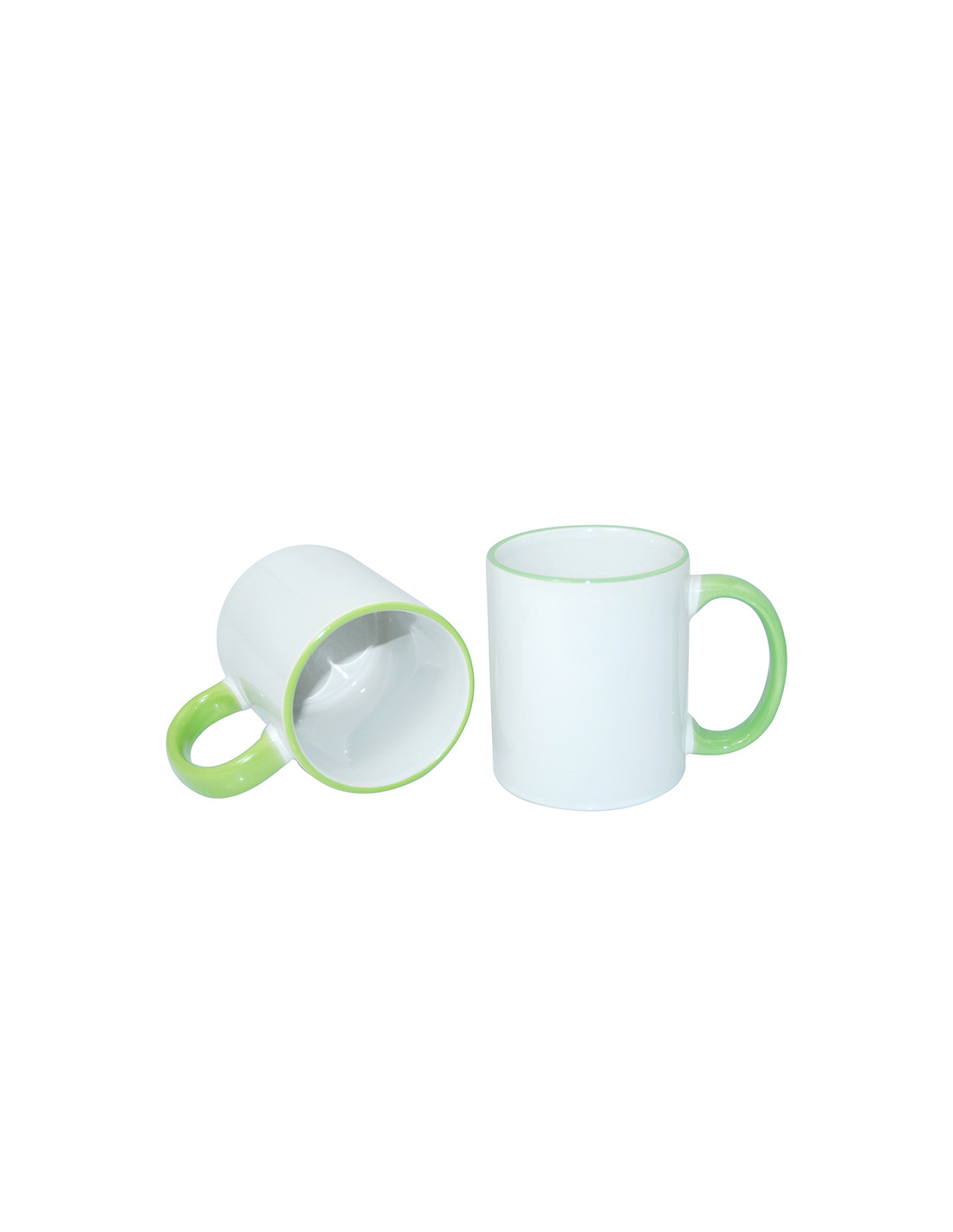Tasse à poignée à bord de 11 oz - Vert clair