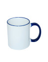 Tasse à poignée à bord de 11 oz - Bleu