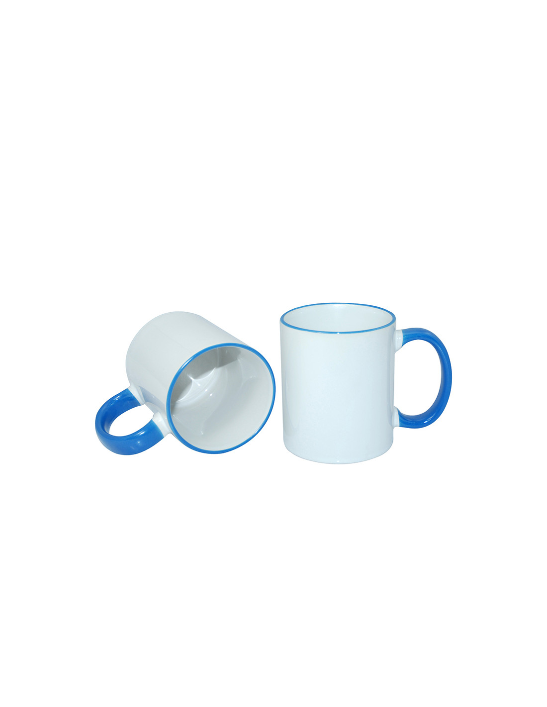 Tasse à poignée à bord de 11 oz - Bleu clair
