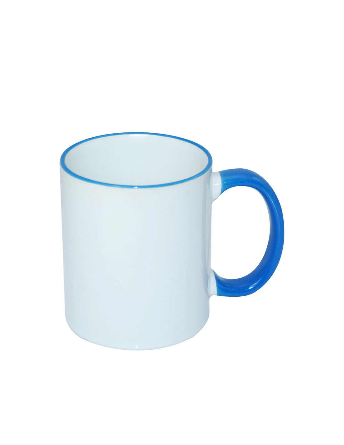 Tasse à poignée à bord de 11 oz - Bleu clair