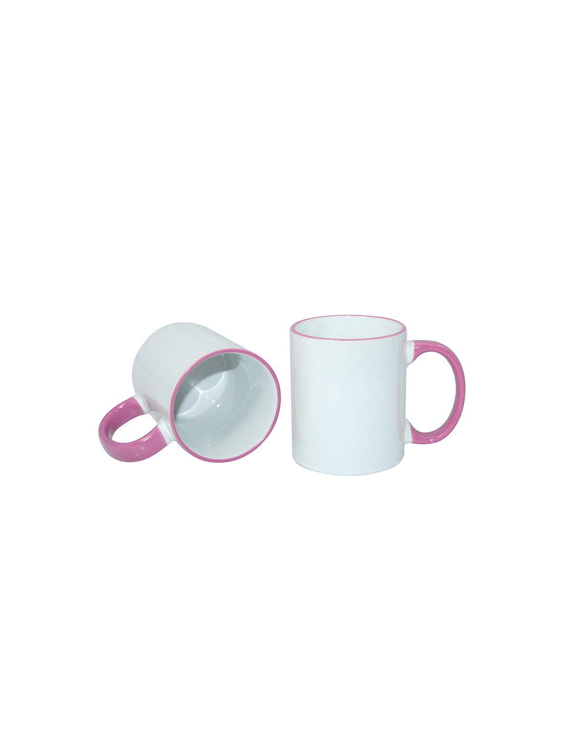 Tasse à poignée à bord de 11 oz - Rose