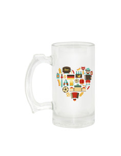 Chope à bière en verre de 16 oz (clair) 2