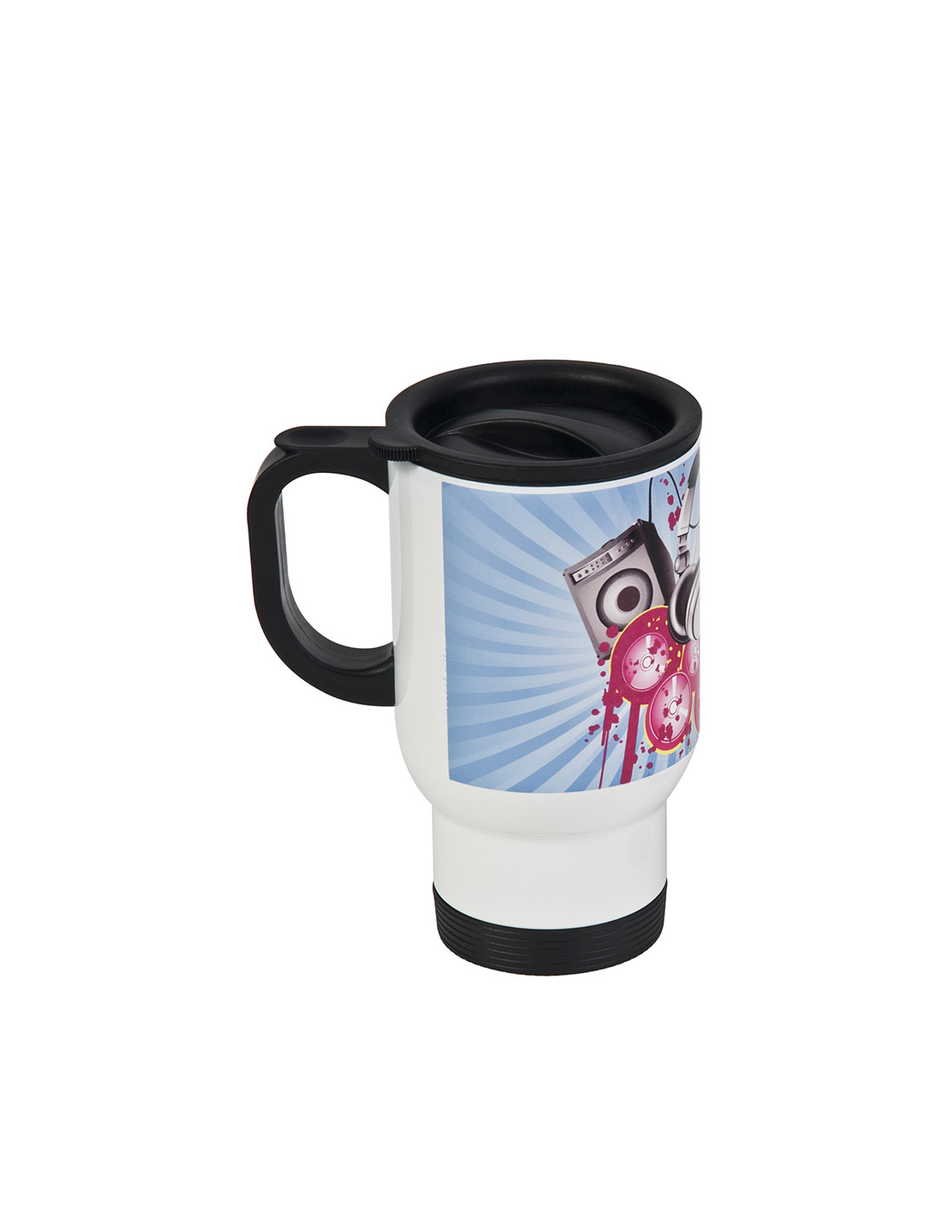 Tasse en acier inoxydable de 14 oz/420 ml - Blanc complet