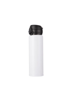 Bouteille en acier inoxydable avec couvercle pop de 500 ml/17 oz (blanc)