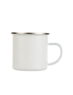 Tasse en émail de 12 oz avec fond plat