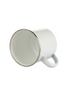 Tasse en émail de 12 oz avec fond plat