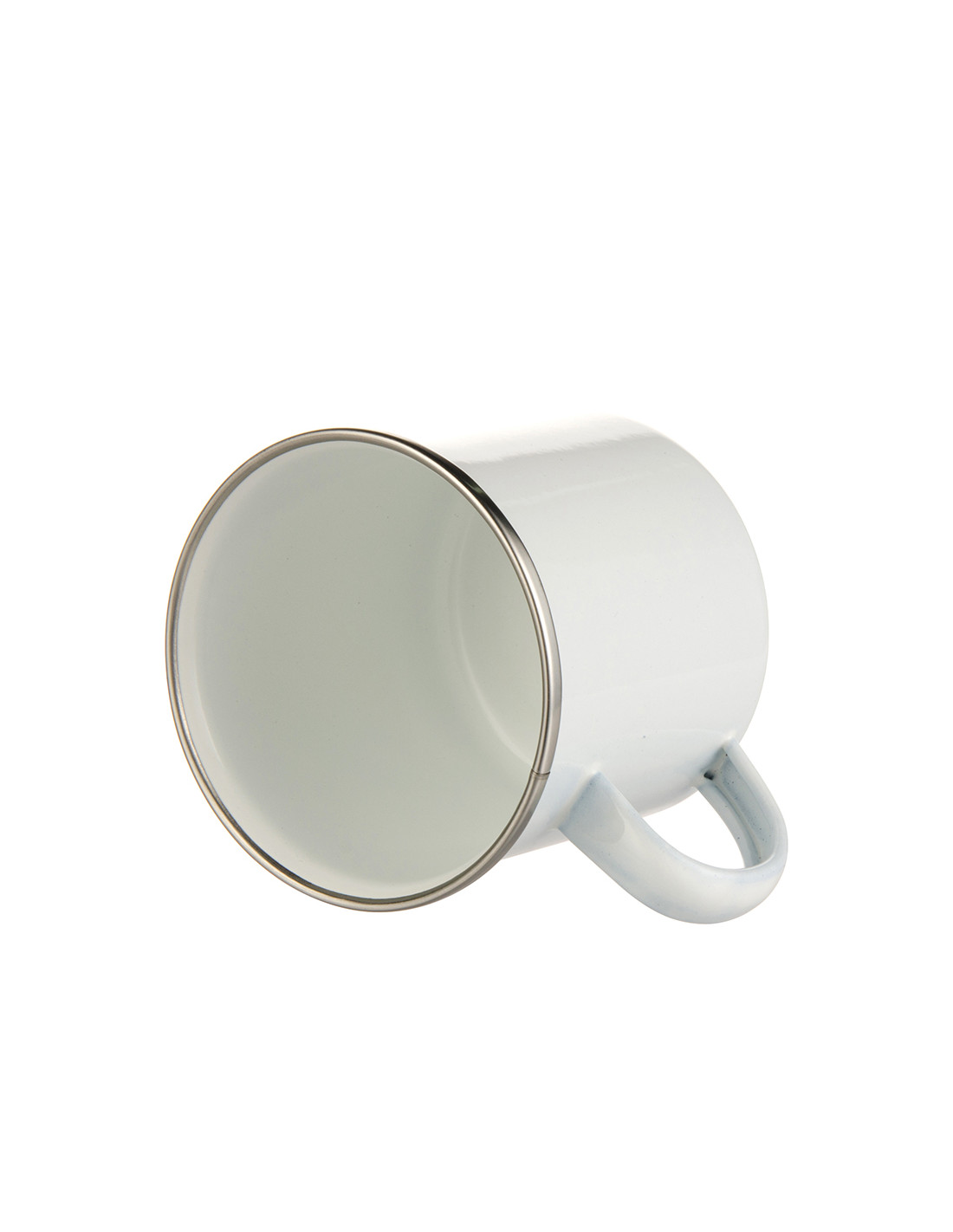 Tasse en émail de 12 oz avec fond plat