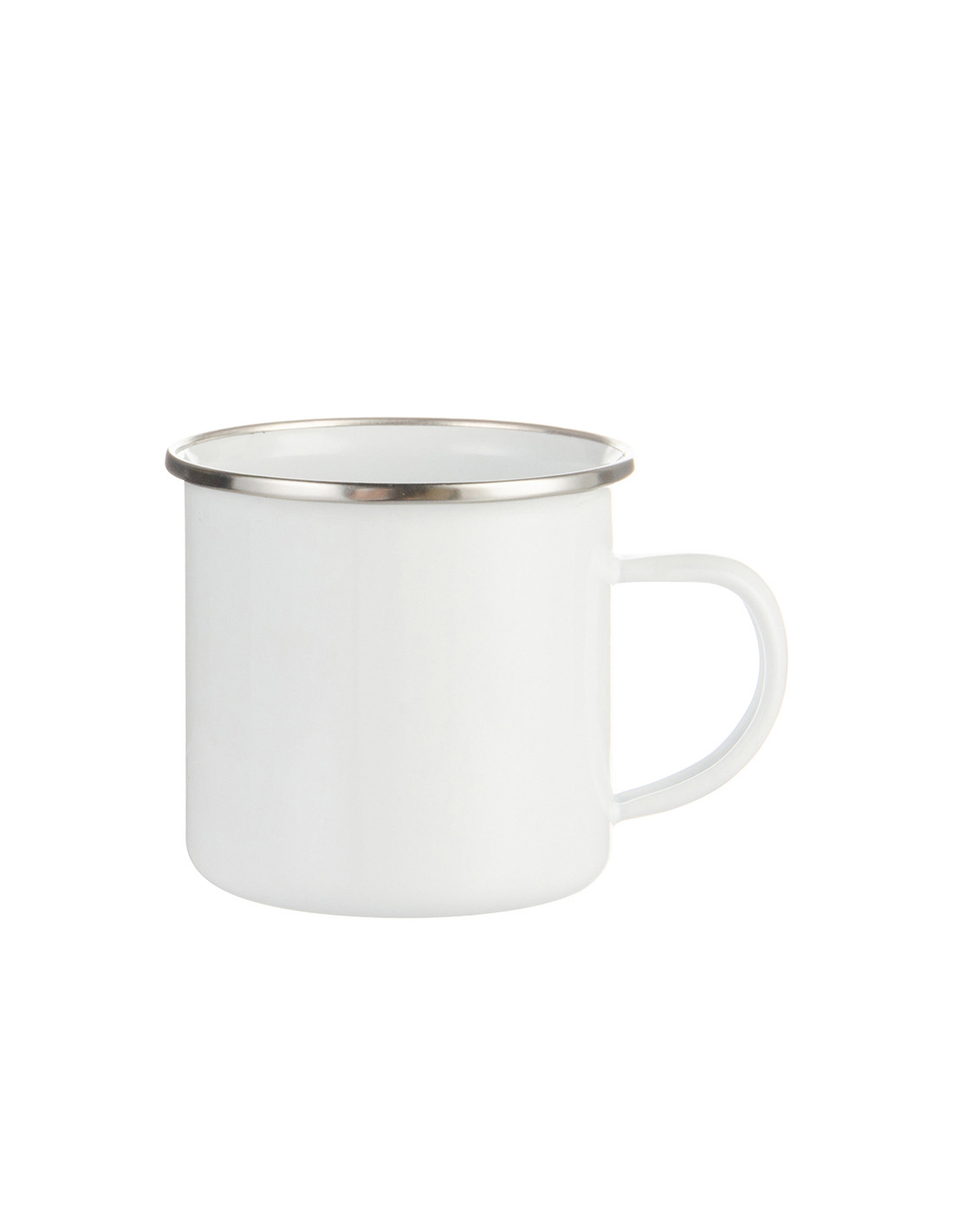 Tasse en émail de 12 oz avec fond plat