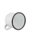 Tasse en émail de 12 oz/360 ml (bord noir)