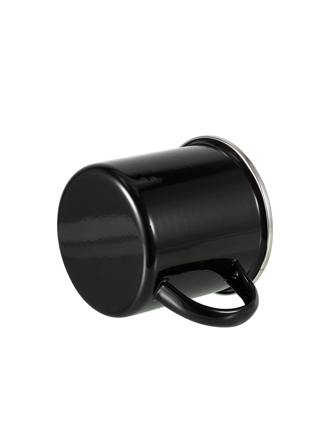 Tasse en émail coloré de 12 oz/360 ml (noir)