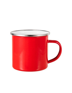 Tasse en émail coloré de 12 oz/360 ml (rouge)