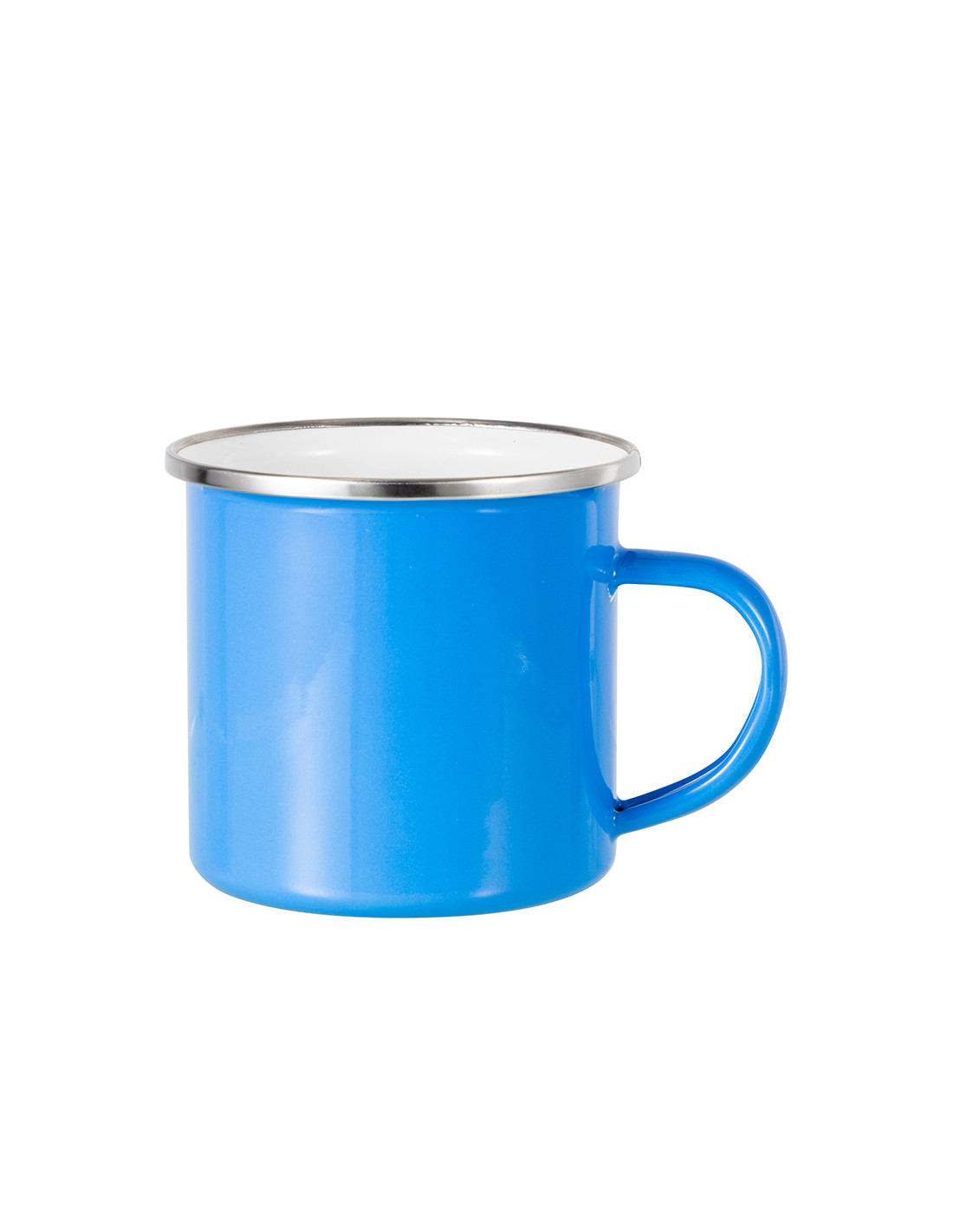 Tasse en émail coloré de 12 oz/360 ml (bleu clair)