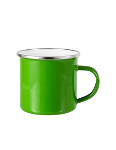 Tasse en émail coloré de 12 oz/360 ml (vert)