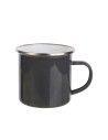 Tasse en émail coloré de 12 oz/360 ml (gris noir)