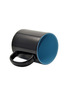 Tasse noire à couleur changeante de 11oz (couleur intérieure)-bleu clair 2