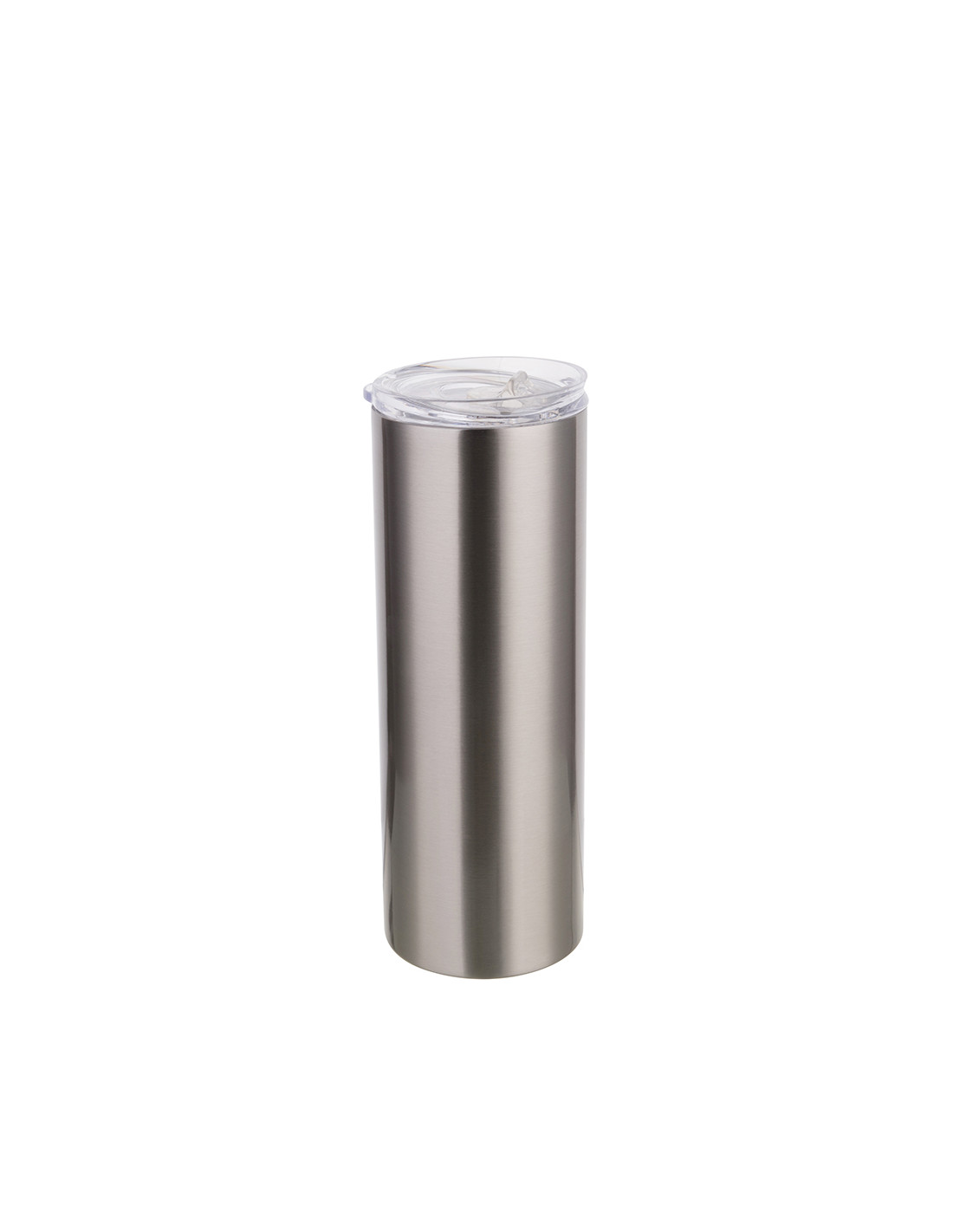 Gobelet 20oz/600ml avec paille et couvercle (argent)