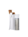 Gobelet 20oz/600ml avec paille et couvercle (argent)
