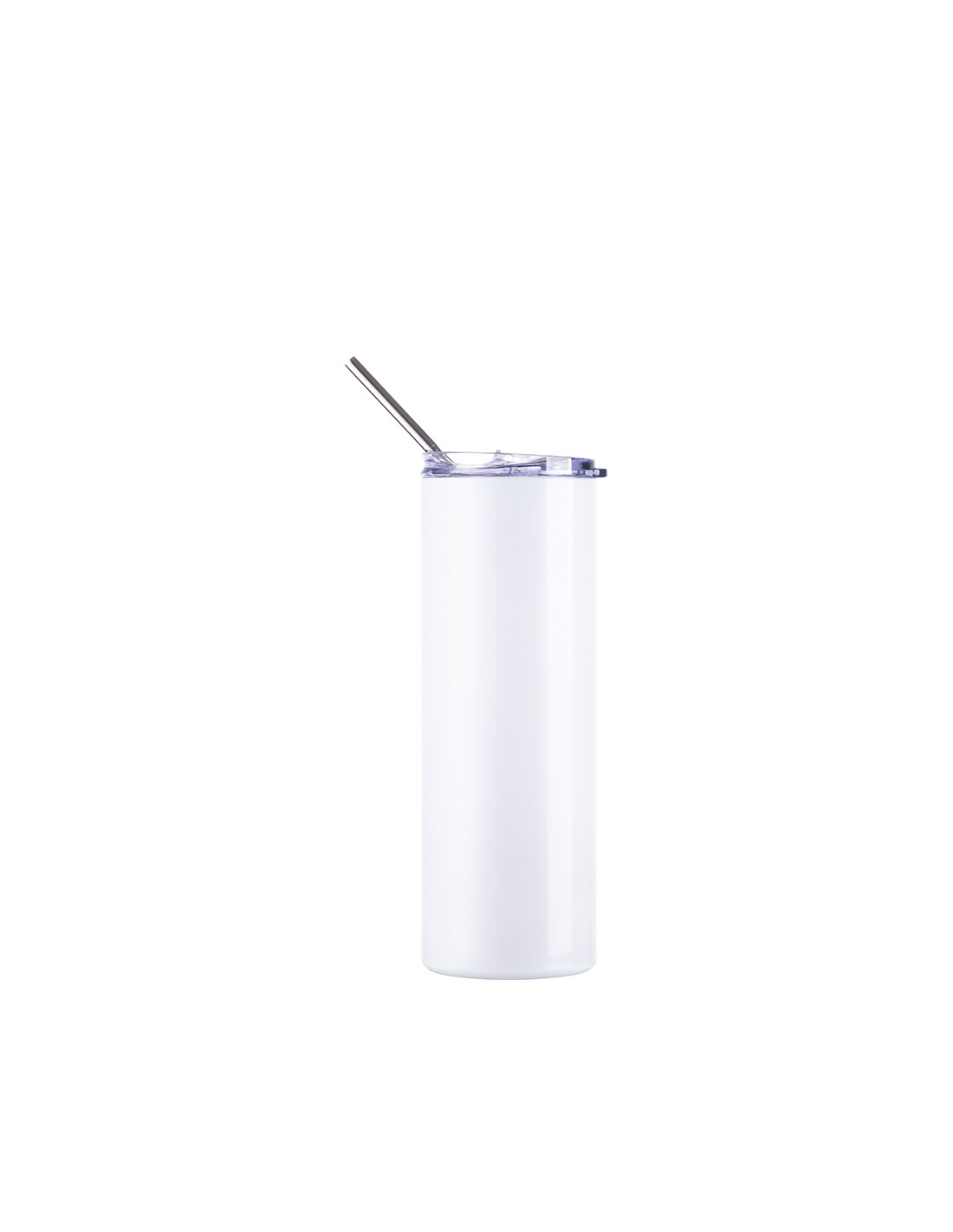 Gobelet SS à couleur changeante de 20 oz/600 ml avec paille et couvercle (activé par les UV, blanc à violet)