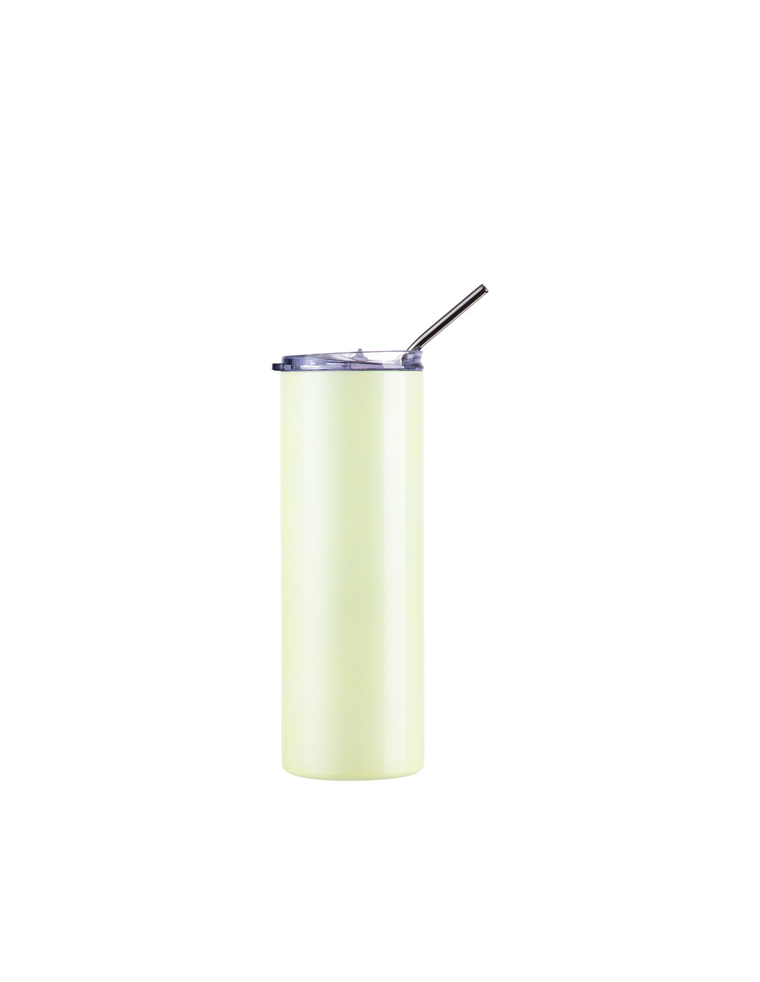 Gobelet SS à couleur changeante de 20 oz/600 ml avec paille et couvercle (sensible à la chaleur, orange à jaune)
