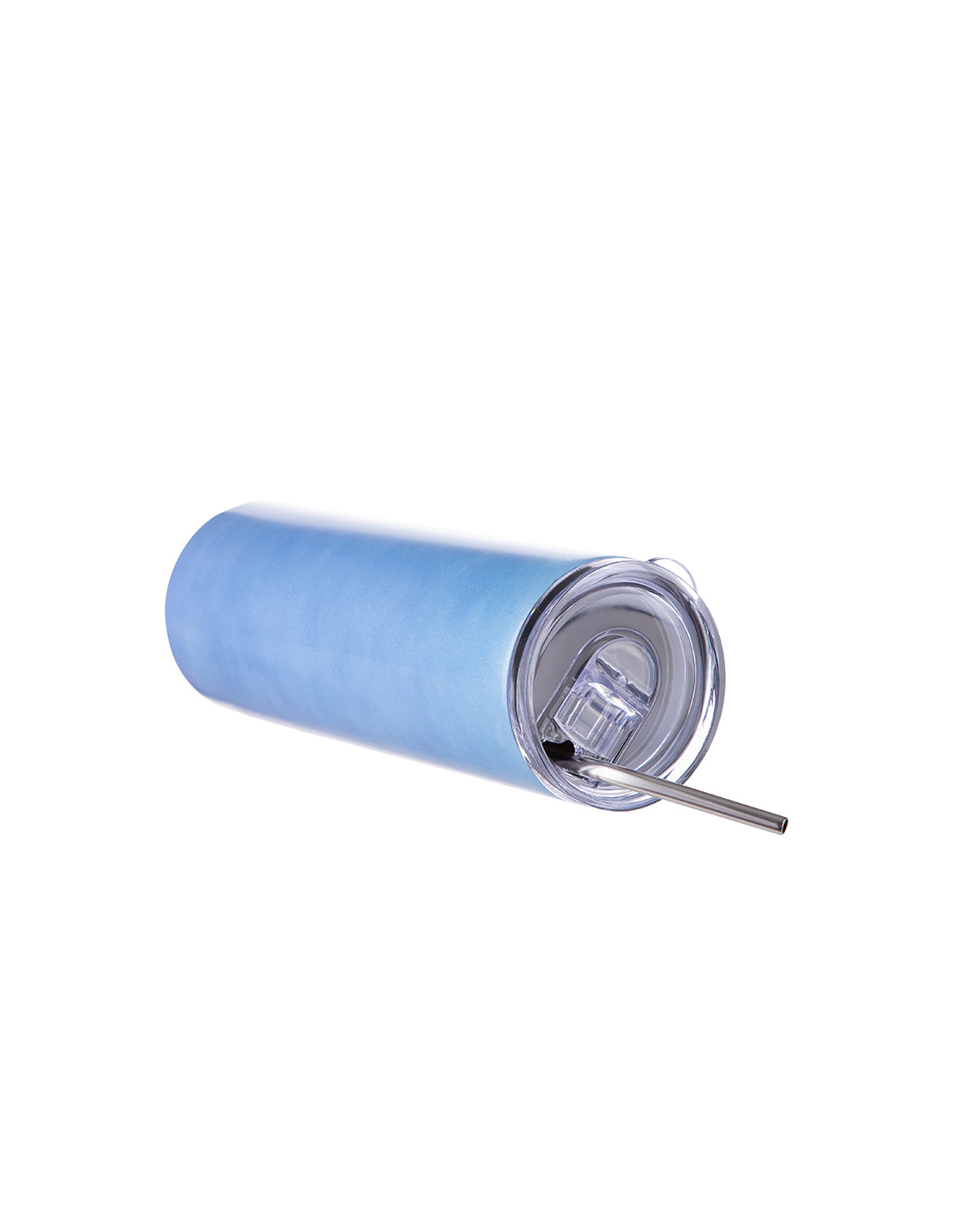Gobelet SS à couleur changeante de 20 oz/600 ml avec paille et couvercle (sensible à la chaleur, bleu clair à rose)