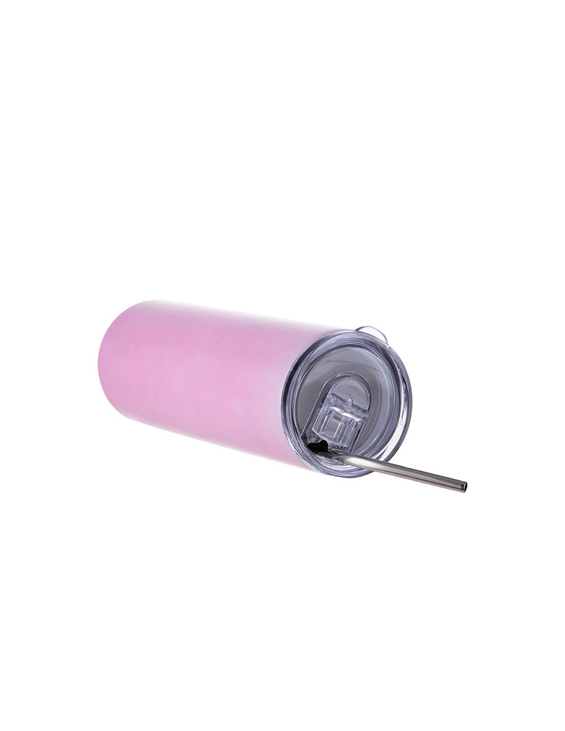 Gobelet SS à couleur changeante de 20 oz/600 ml avec paille et couvercle (sensible à la chaleur, bleu clair à rose)