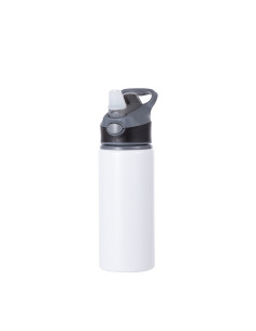 Bouteille d'eau en aluminium de 20 OZ/650 ml avec bouchon noir (blanc) 2