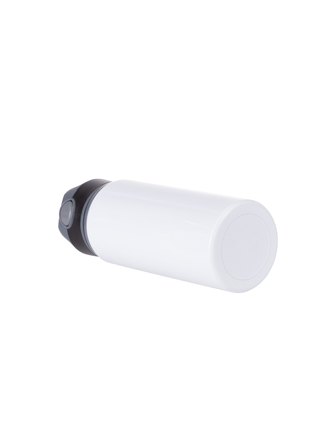 Bouteille d'eau en aluminium de 20 OZ/650 ml avec bouchon noir (blanc)