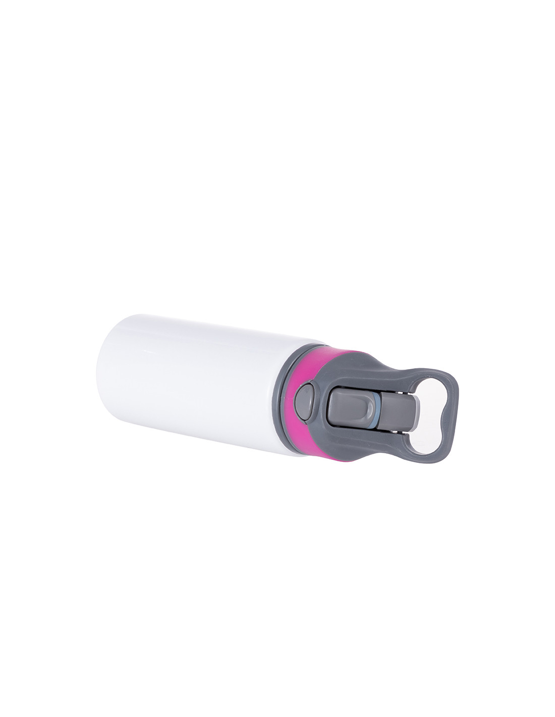 Bouteille d'eau en aluminium de 20 OZ/650 ml avec bouchon rose rouge (blanc)
