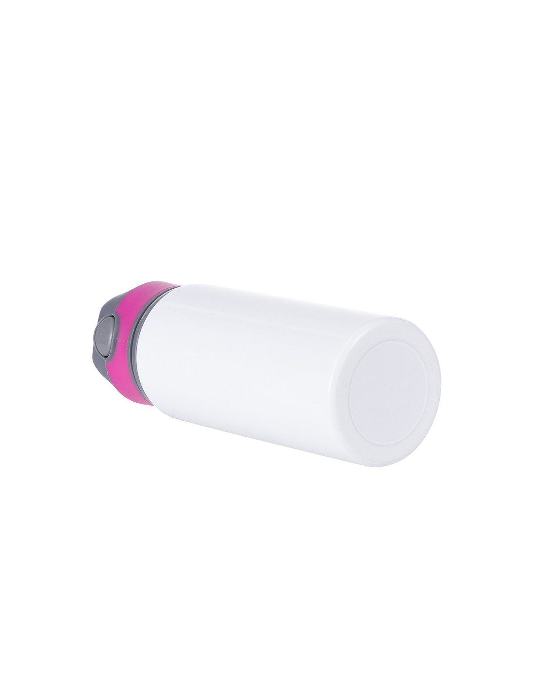 Bouteille d'eau en aluminium de 20 OZ/650 ml avec bouchon rose rouge (blanc)
