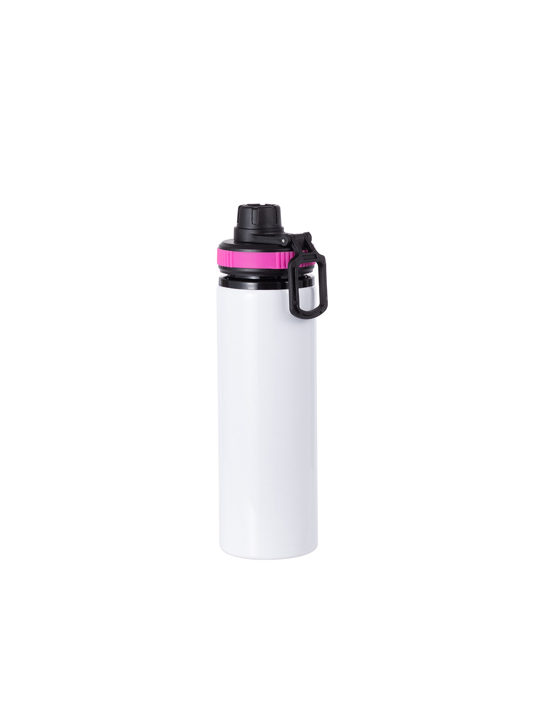 Bouteille d'eau en aluminium de 25 OZ/850 ml avec bouchon rose rouge (blanc)