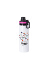 Bouteille d'eau en aluminium de 25 OZ/850 ml avec bouchon rose rouge (blanc)
