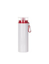 Bouteille en aluminium de 27 oz/800 ml avec couvercle rouge (blanc)