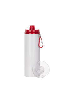 Bouteille en aluminium de 27 oz/800 ml avec couvercle rouge (blanc) 2