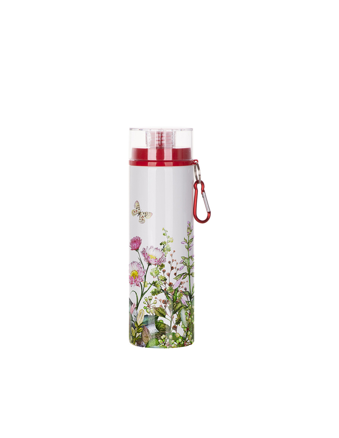Bouteille en aluminium de 27 oz/800 ml avec couvercle rouge (blanc)