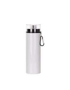 Bouteille en aluminium de 27 oz/800 ml avec couvercle noir (blanc)