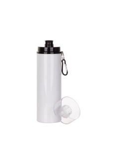 Bouteille en aluminium de 27 oz/800 ml avec couvercle noir (blanc) 2