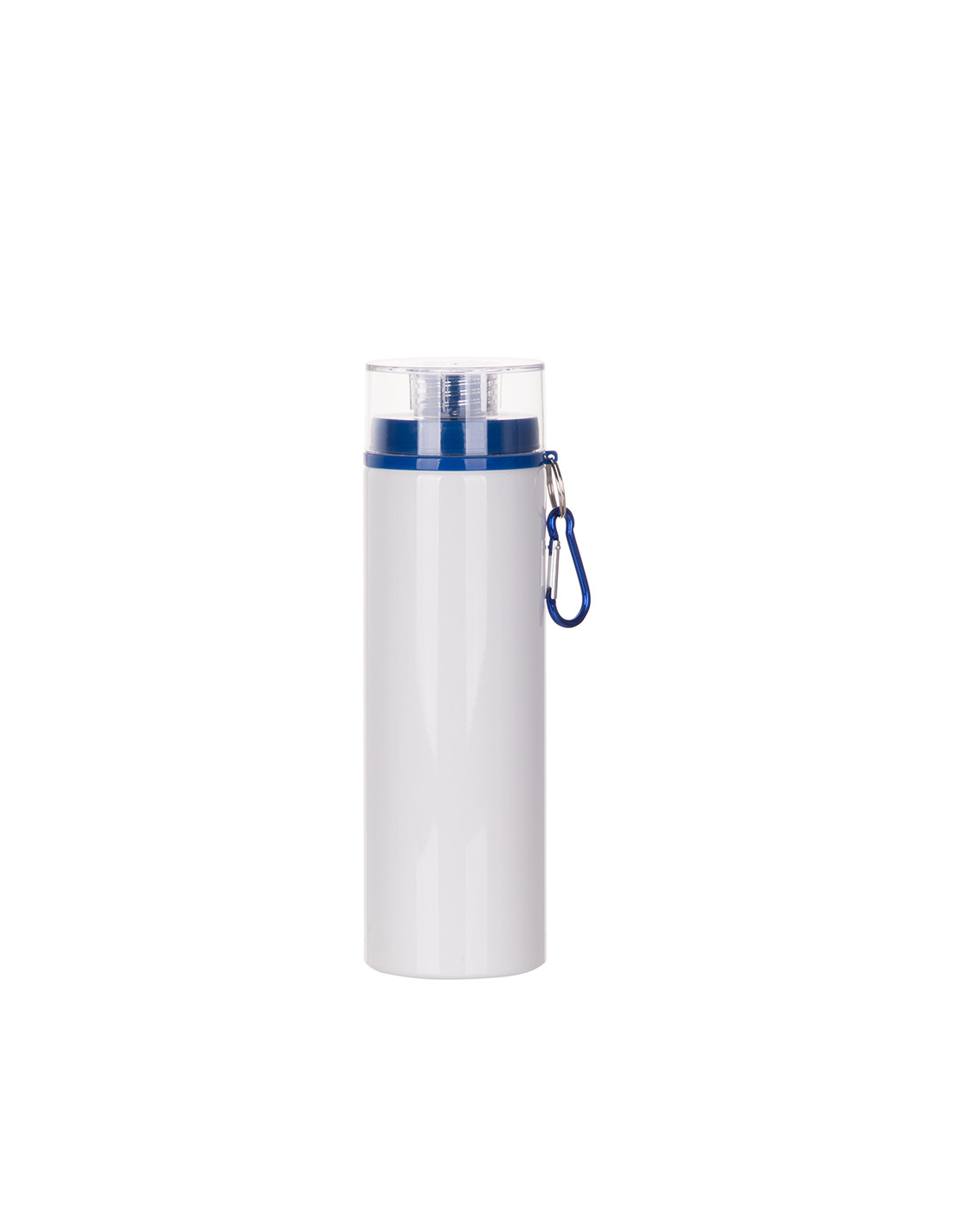 Bouteille en aluminium de 27 oz/800 ml avec couvercle bleu (blanc)